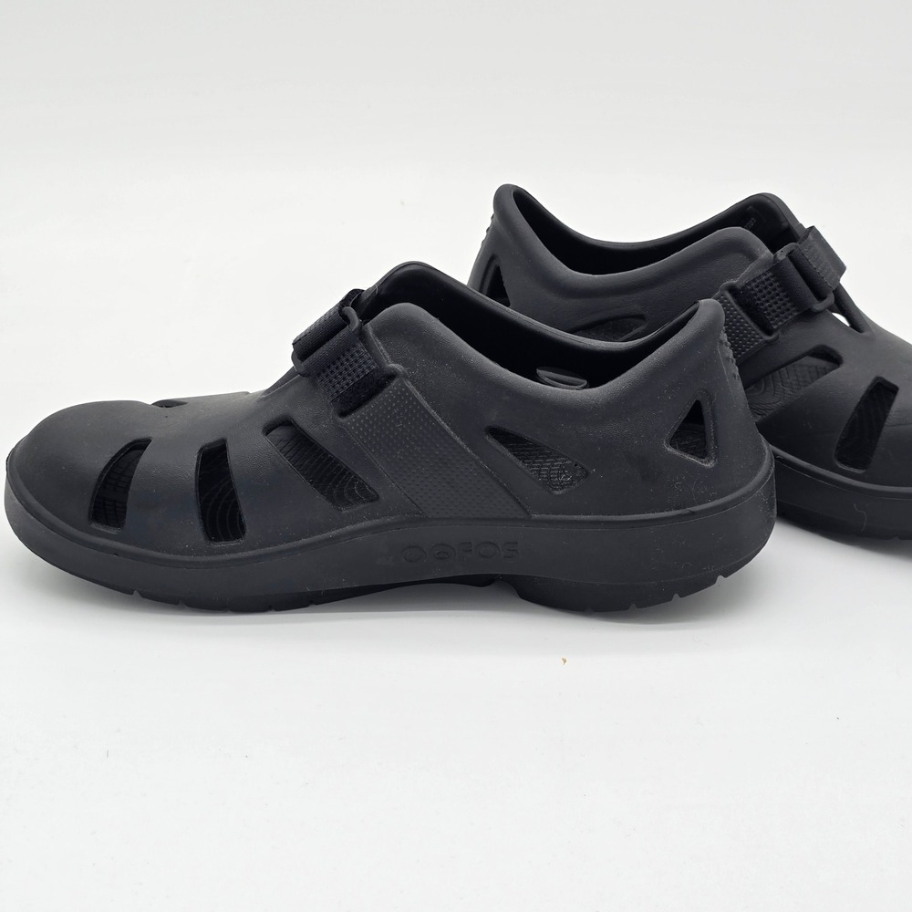 Oofos OOCloog Recovery Shoes Black Adjustable Strap Men 6 Women 8 EU 39 - Picture 5 of 13